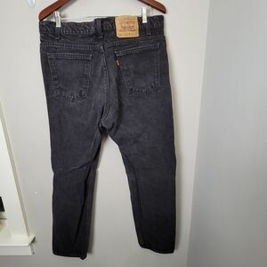 Vintage LEVIS 550 Orange Tab Black Denim Jeans Size 38 x 30 Made in USA